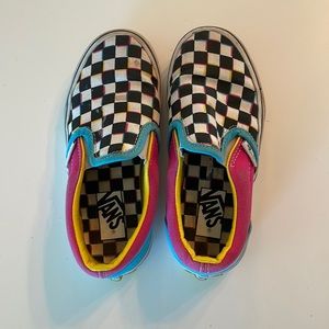 Gently used Vans slip-on checkerboard